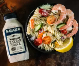 Seafood Pasta Salad with Tartar Sauce