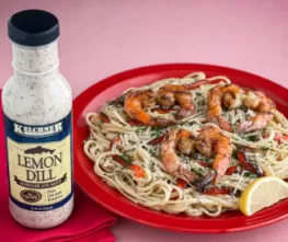 Valentine's Day Lemon Dill Shrimp Pasta